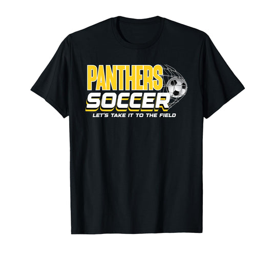 Yellow Panthers Soccer Mom Game Day T-Shirt - Aesthetic Graphic Unisex - T-Shirt, Sweatshirt, Hoodie
