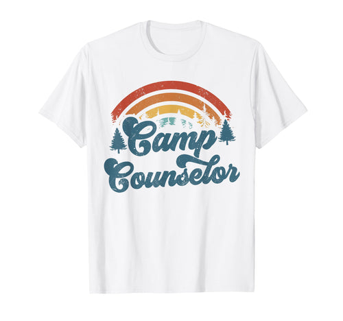 Summer Camp Counselor Staff Groovy Rainbow T-Shirt - Graphic Print Unisex - T-Shirt, Sweatshirt, Hoodie