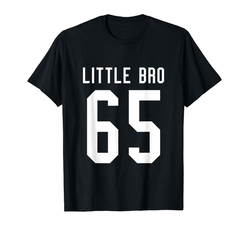 Number 65 Little Bro Biggest Fan T-Shirt - Fun Novelty Design for Adults - T-Shirt, Sweatshirt, Hoodie