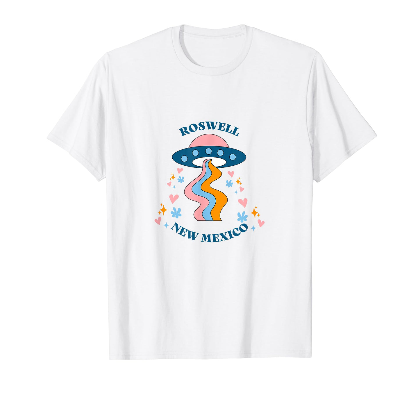 Roswell New Mexico Rainbow Ufo T-Shirt - Trendy Graphic Unisex - T-Shirt, Sweatshirt, Hoodie