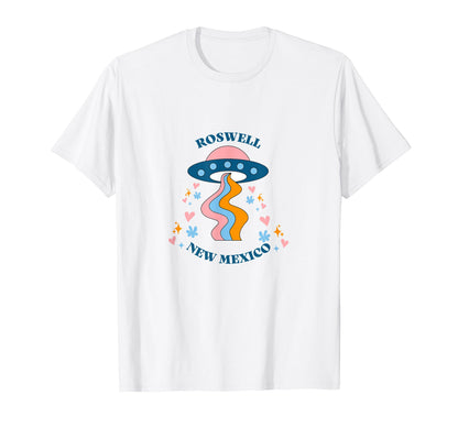 Roswell New Mexico Rainbow Ufo T-Shirt - Trendy Graphic Unisex - T-Shirt, Sweatshirt, Hoodie