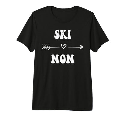 Ski Mom Skier Ski Racer Stylish Sports T-Shirt - Unique Graphic for Adults - T-Shirt, Sweatshirt, Hoodie