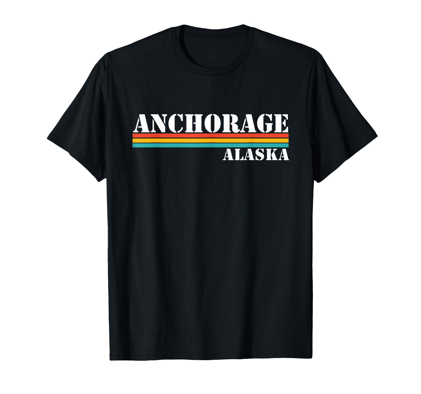 Anchorage Alaska Stripes T-Shirt - Streetwear Style for Adults - T-Shirt, Sweatshirt, Hoodie