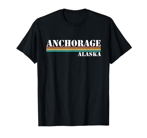 Anchorage Alaska Stripes T-Shirt - Streetwear Style for Adults - T-Shirt, Sweatshirt, Hoodie