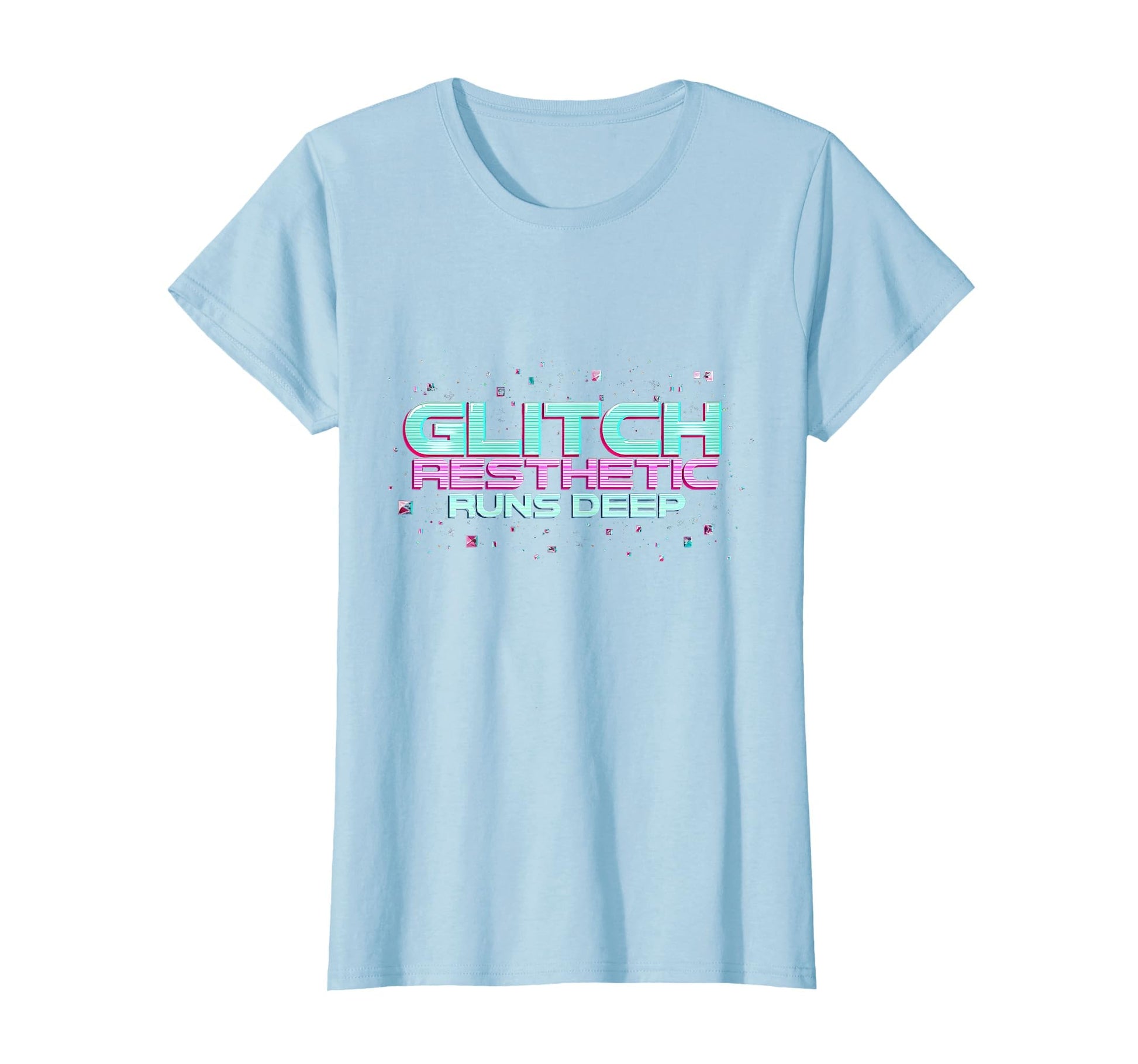 Glitch Aesthetic Runs Deep Y2K T-Shirt - Fun Novelty Design Men Women - T-Shirt, Sweatshirt, Hoodie
