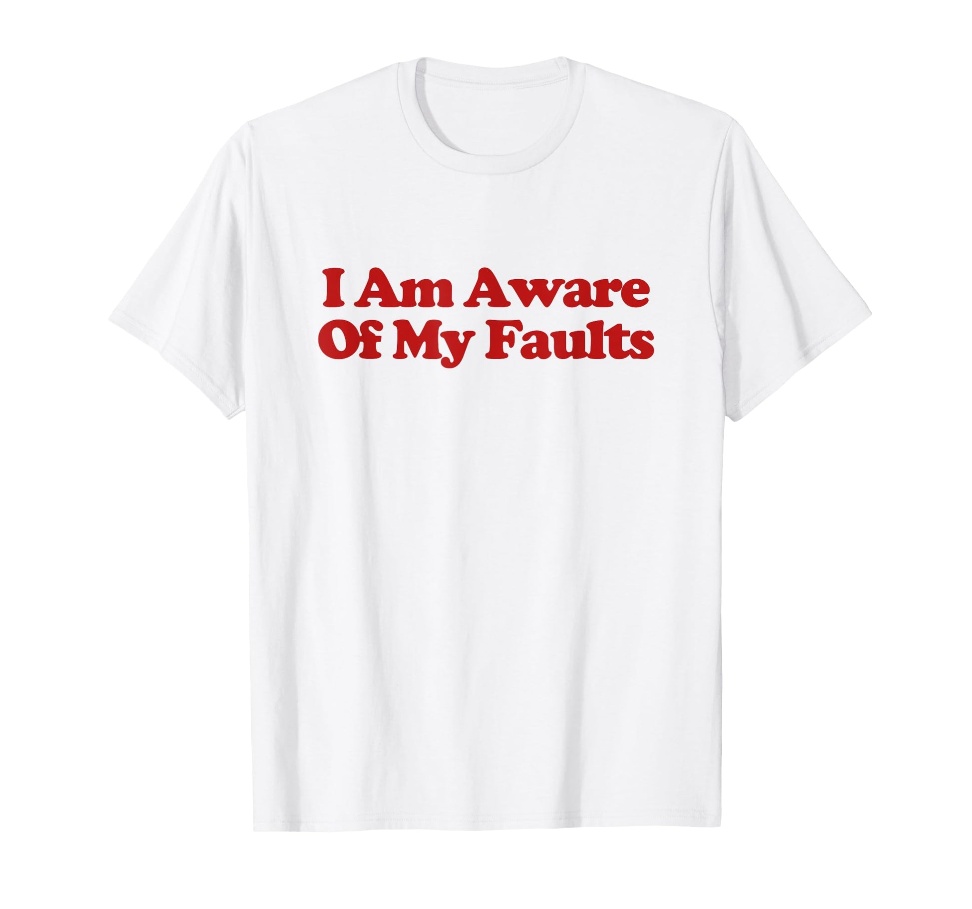 I Am Aware My Faults Y2K Aesthetic T-Shirt - Custom Art Print for Adults - T-Shirt, Sweatshirt, Hoodie