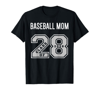 Baseball Mom Class 2028 Baseball Mom T-Shirt - Custom Art Print for Adults - T-Shirt, Sweatshirt, Hoodie