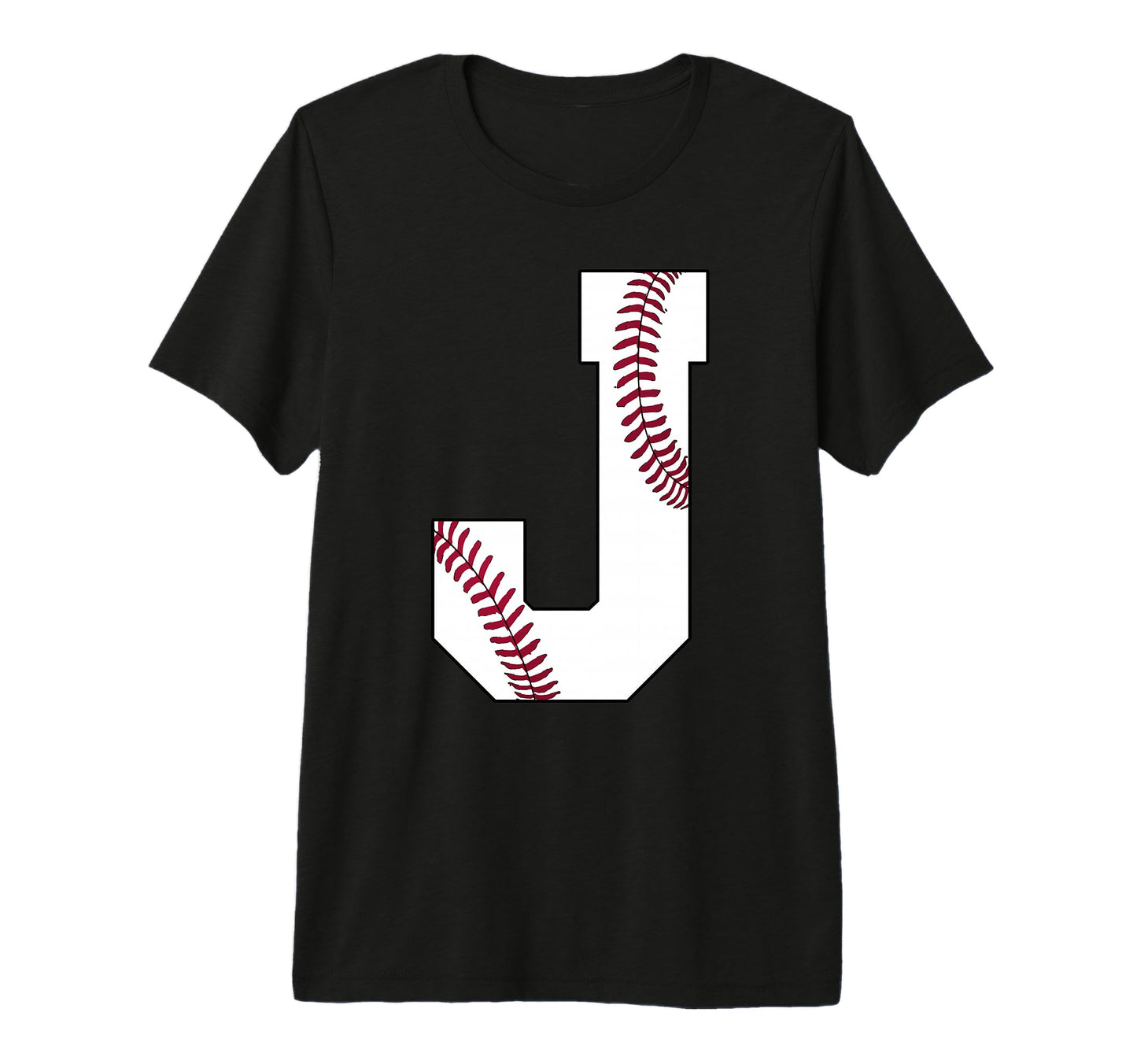 J Baseball Initial Personalized Letter T-Shirt - Trendy Graphic Men Women - T-Shirt, Sweatshirt, Hoodie