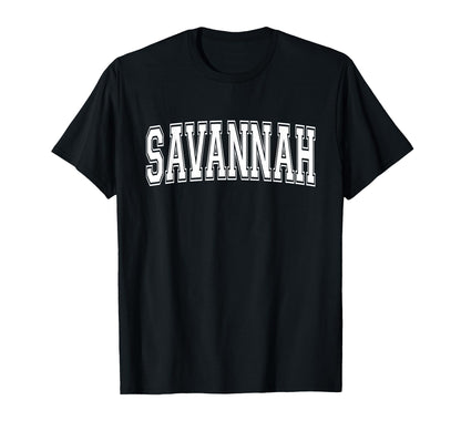 Savannah Ga Georgia Usa Sports Varsity T-Shirt - Custom Art Print Men Women - T-Shirt, Sweatshirt, Hoodie