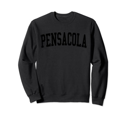 Pensacola Fl Distressed Black Varsity Sweatshirt - Minimalist Print Unisex - T-Shirt, Sweatshirt, Hoodie