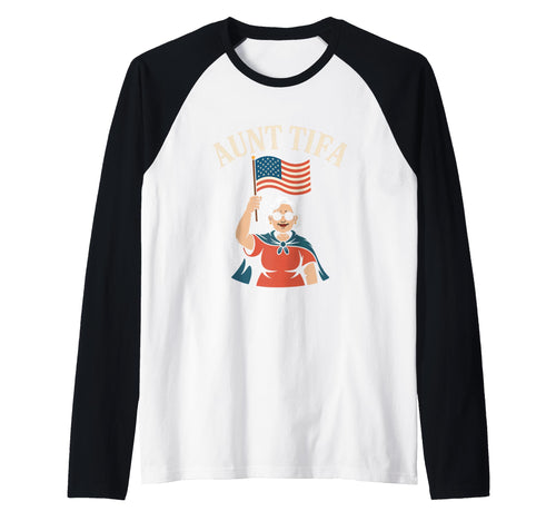 Funny Aunt Tifa Usa Flag T-Shirt - Aesthetic Graphic Unisex - T-Shirt, Sweatshirt, Hoodie