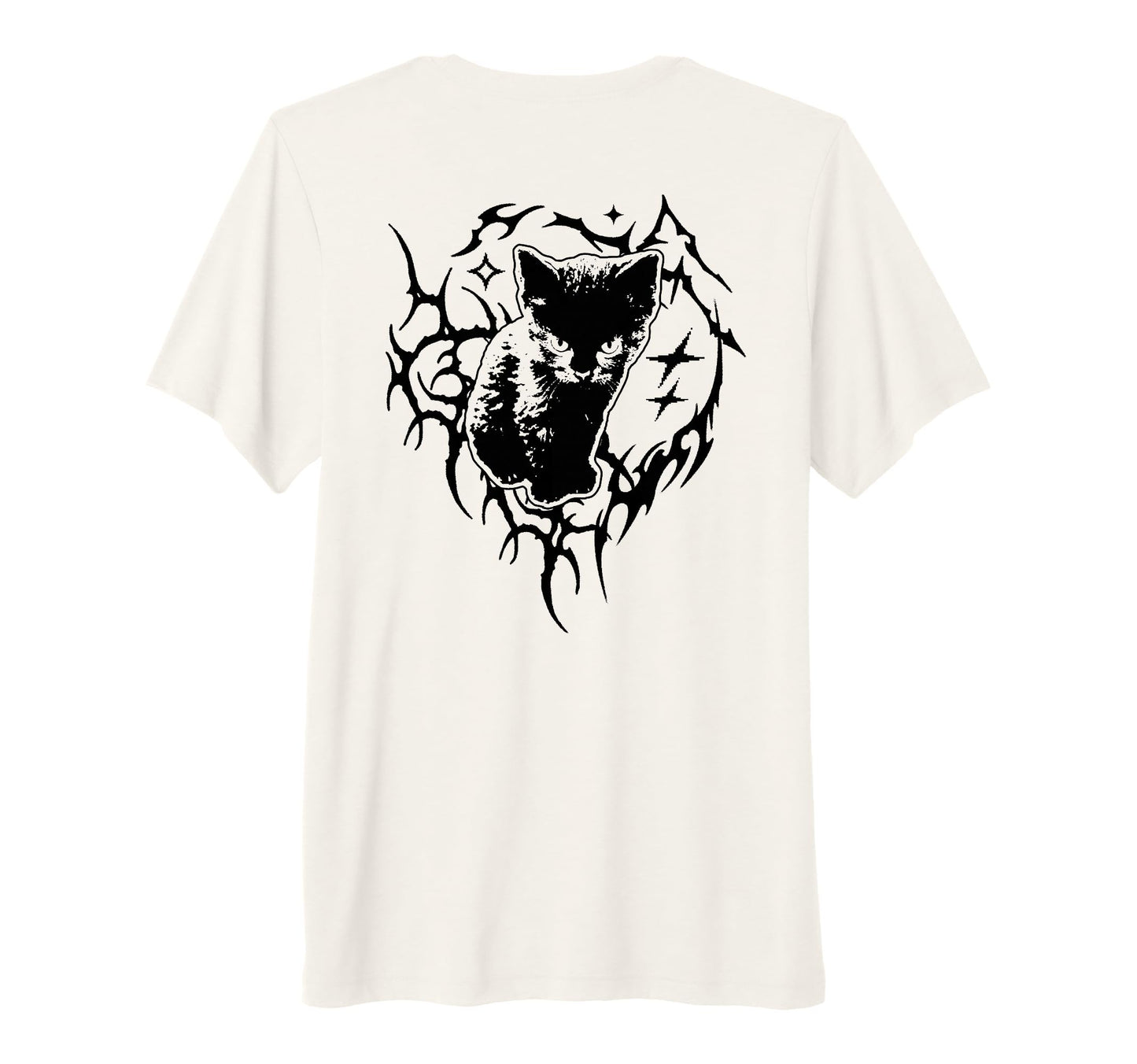 Y2K Cat Emo Goth 90S 2000S Grunge Tri T-Shirt - Unique Graphic for Adults - T-Shirt, Sweatshirt, Hoodie