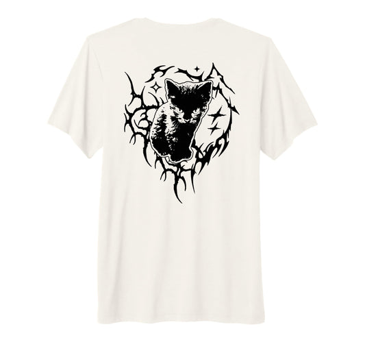 Y2K Cat Emo Goth 90S 2000S Grunge Tri T-Shirt - Unique Graphic for Adults - T-Shirt, Sweatshirt, Hoodie