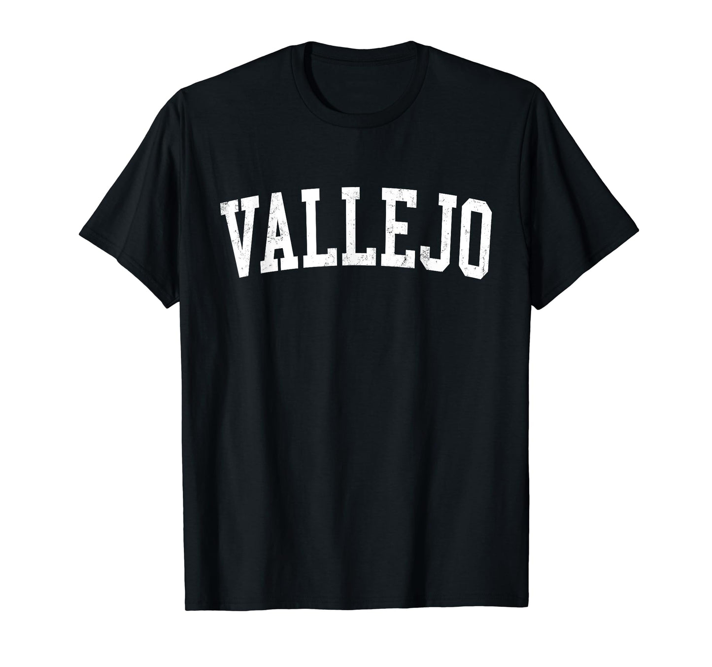 Vallejo Ca Distressed White Varsity T-Shirt - Trendy Graphic Unisex - T-Shirt, Sweatshirt, Hoodie