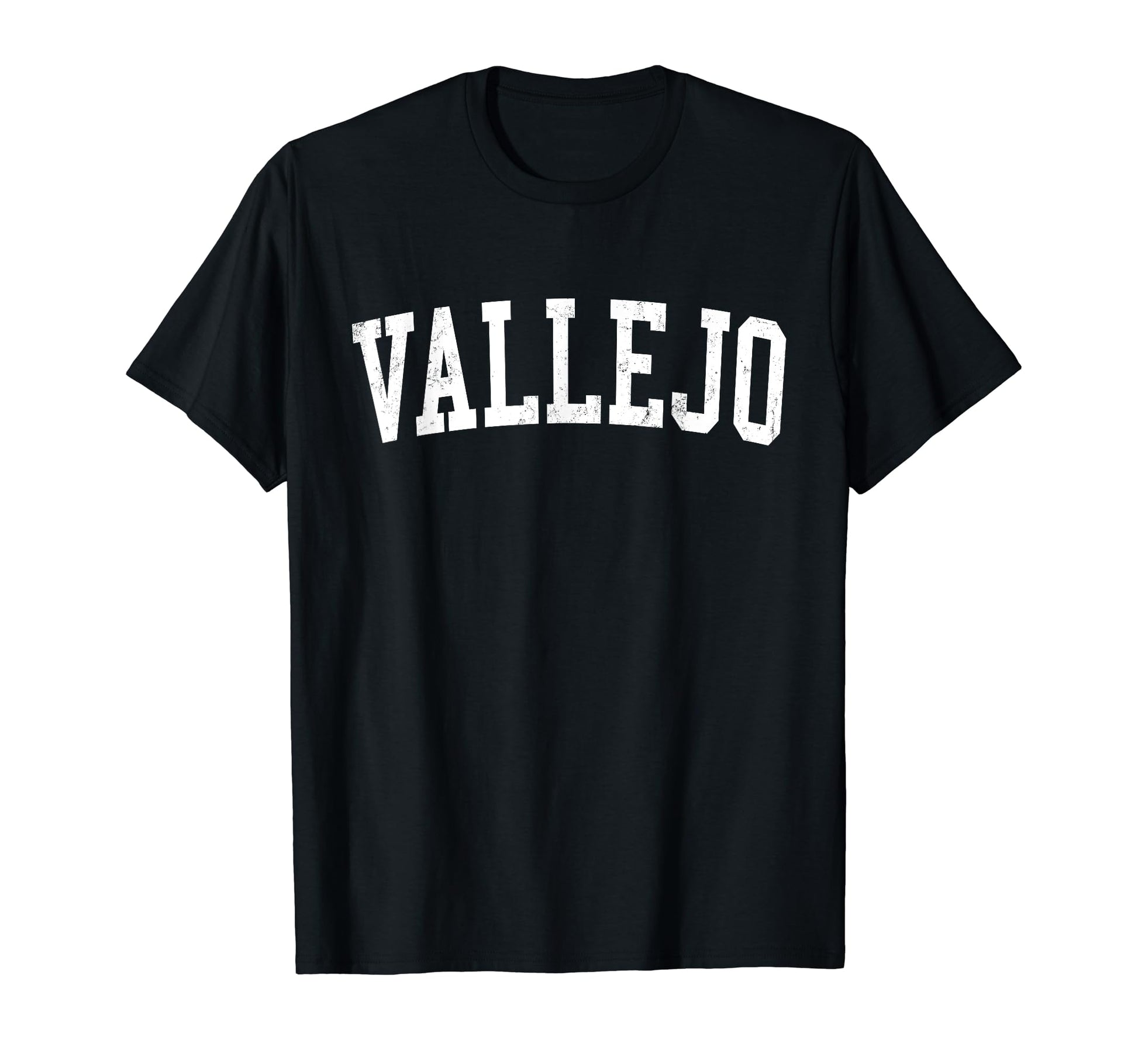 Vallejo Ca Distressed White Varsity T-Shirt - Trendy Graphic Unisex - T-Shirt, Sweatshirt, Hoodie