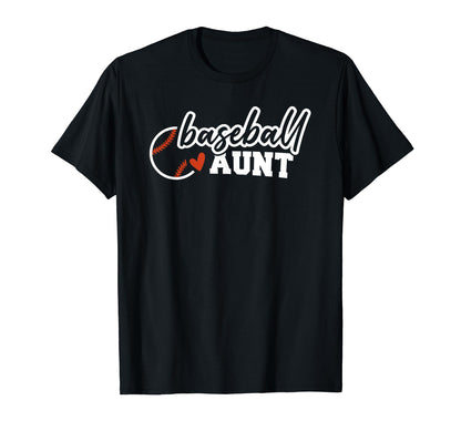 Baseball Aunt Funny Leopard Baseball Auntie T-Shirt - Graphic Print Unisex - T-Shirt, Sweatshirt, Hoodie