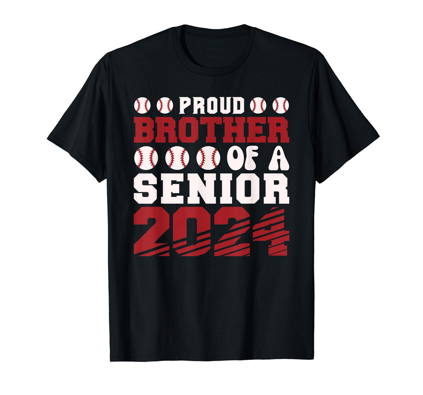 Proud Brother Baseball Senior 2024 T-Shirt - Custom Art Print Unisex - T-Shirt, Sweatshirt, Hoodie