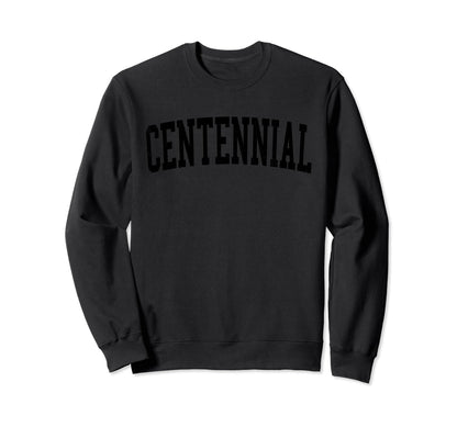 Centennial Co Distressed Black Varsity Sweatshirt - Custom Art Print Unisex - T-Shirt, Sweatshirt, Hoodie