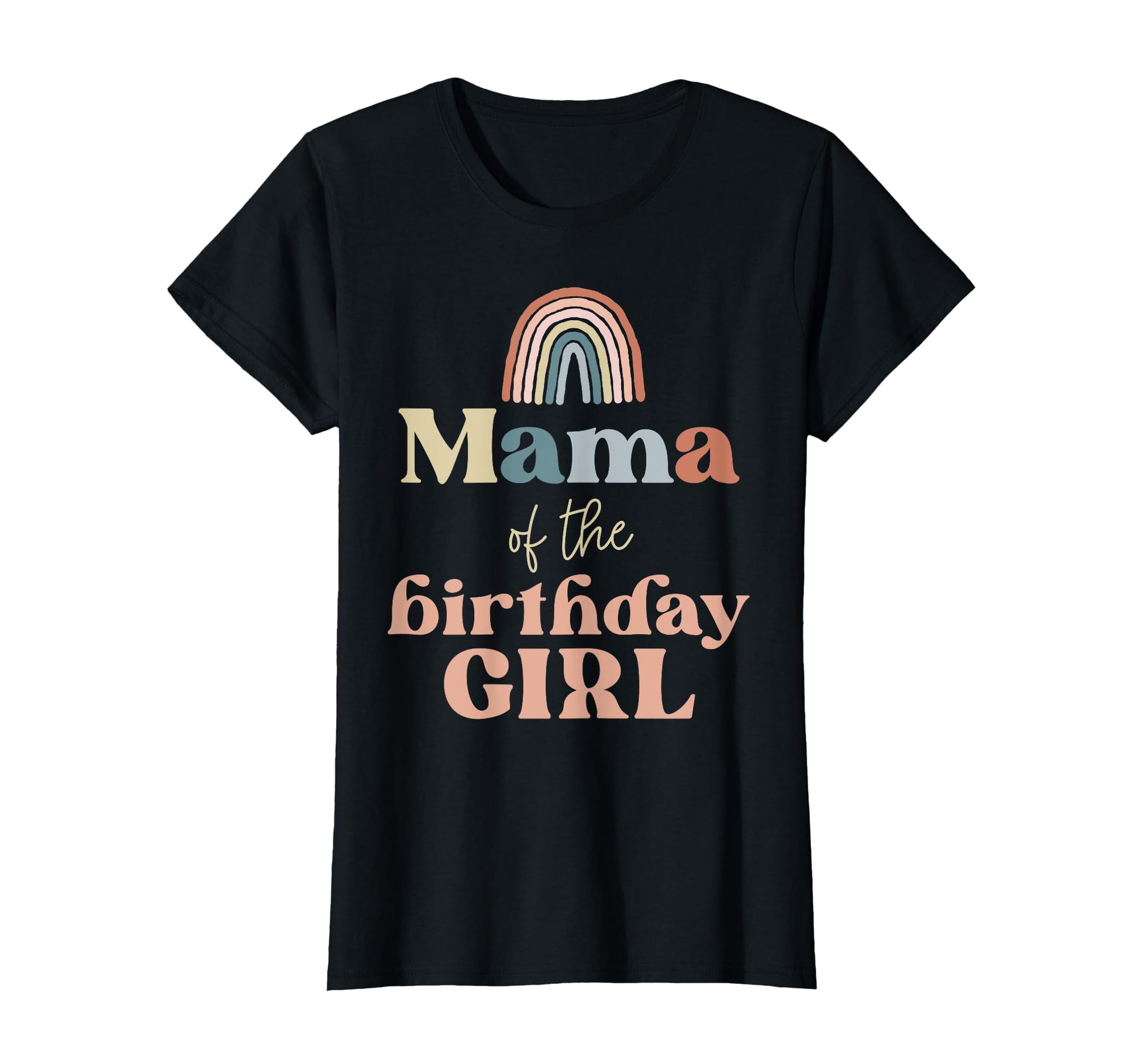Mama Birthday Boho Rainbow Party Supplies T-Shirt - Custom Art Print Unisex - T-Shirt, Sweatshirt, Hoodie