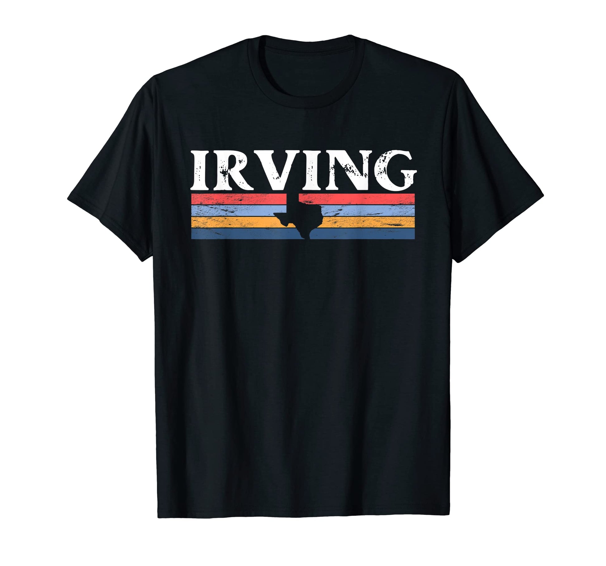 Irving Texas Tx Stripes State 70S Color T-Shirt - Graphic Print Unisex - T-Shirt, Sweatshirt, Hoodie