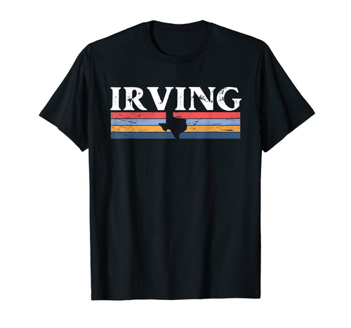 Irving Texas Tx Stripes State 70S Color T-Shirt - Graphic Print Unisex - T-Shirt, Sweatshirt, Hoodie