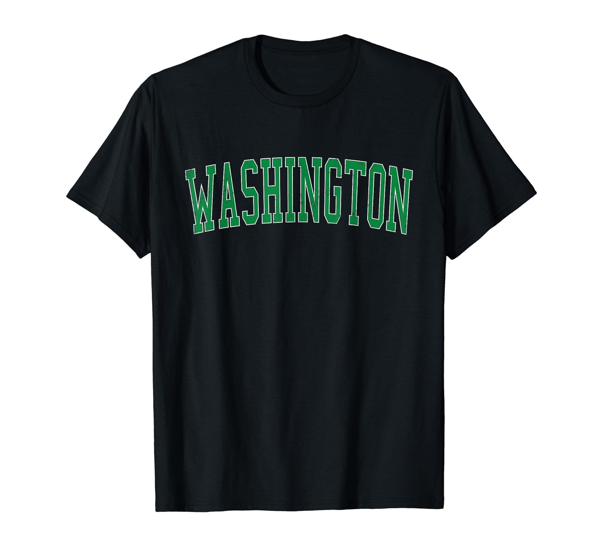 Washington Distressed Green Varsity T-Shirt - Graphic Print Men Women - T-Shirt, Sweatshirt, Hoodie