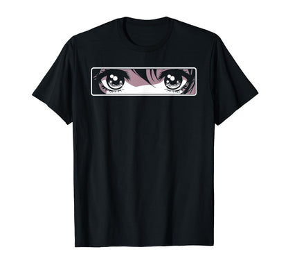 Anime Eyes Vaporwave Aesthetic Japanese T-Shirt - Graphic Print Unisex - T-Shirt, Sweatshirt, Hoodie