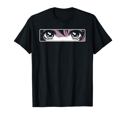 Anime Eyes Vaporwave Aesthetic Japanese T-Shirt - Graphic Print Unisex - T-Shirt, Sweatshirt, Hoodie