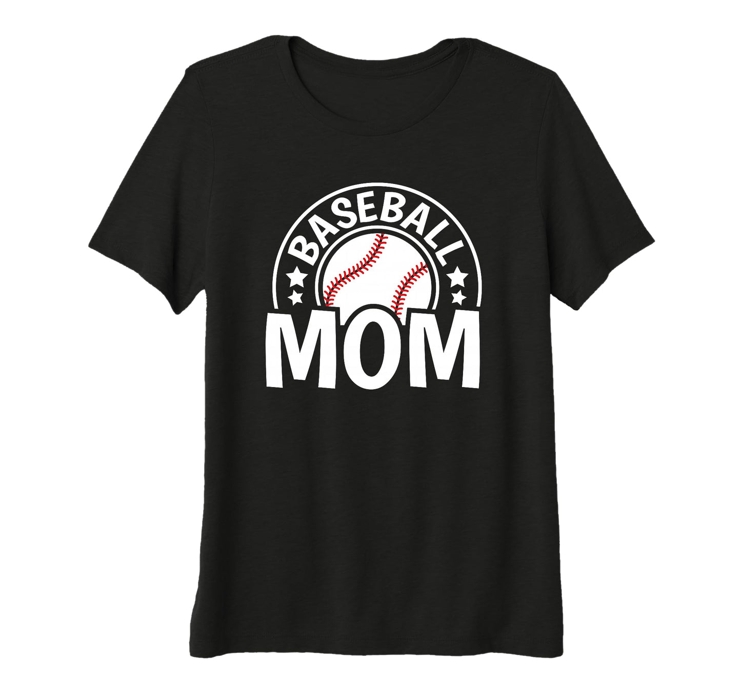 Womens Baseball Mom Baseball Tri T-Shirt - Fun Novelty Design for Adults - T-Shirt, Sweatshirt, Hoodie