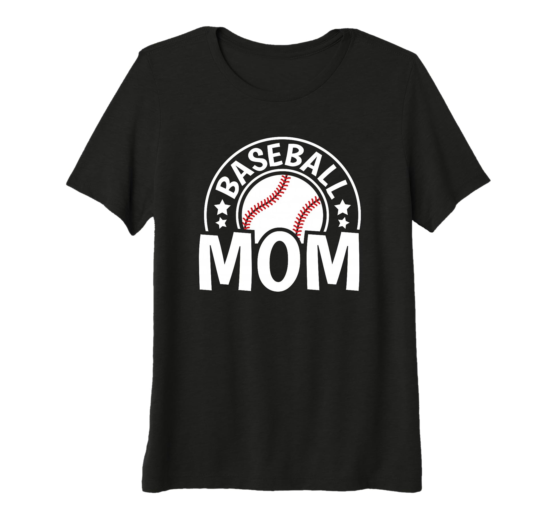 Womens Baseball Mom Baseball Tri T-Shirt - Fun Novelty Design for Adults - T-Shirt, Sweatshirt, Hoodie