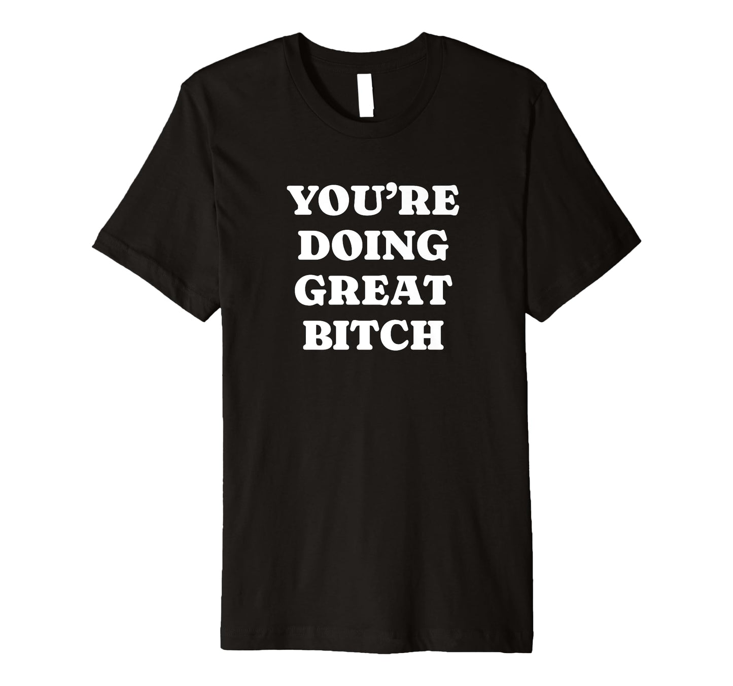 Youre Doing Great Bitch Y2K Aesthetic T-Shirt - Minimalist Print Unisex - T-Shirt, Sweatshirt, Hoodie