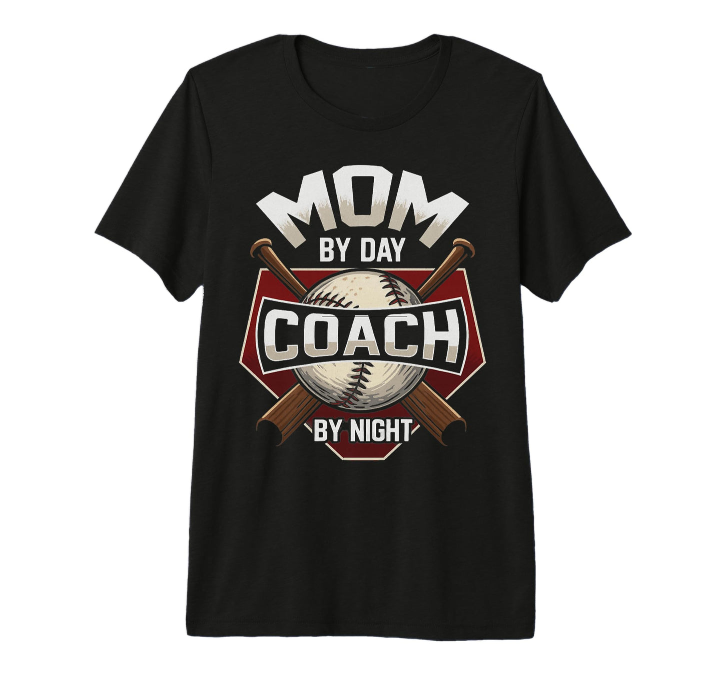 Mom Day Coach Night Baseball Tri T-Shirt - Aesthetic Graphic for Adults - T-Shirt, Sweatshirt, Hoodie