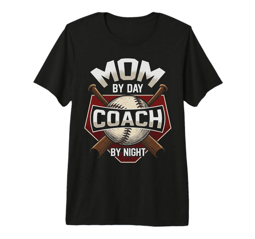 Mom Day Coach Night Baseball Tri T-Shirt - Aesthetic Graphic for Adults - T-Shirt, Sweatshirt, Hoodie
