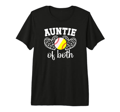 Auntie Both Baseball Softball Aunt T-Shirt - Streetwear Style for Adults - T-Shirt, Sweatshirt, Hoodie