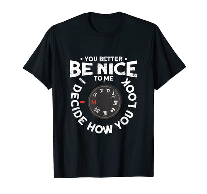 Photographer Photography Camera T-Shirt - Fun Novelty Design for Adults - T-Shirt, Sweatshirt, Hoodie