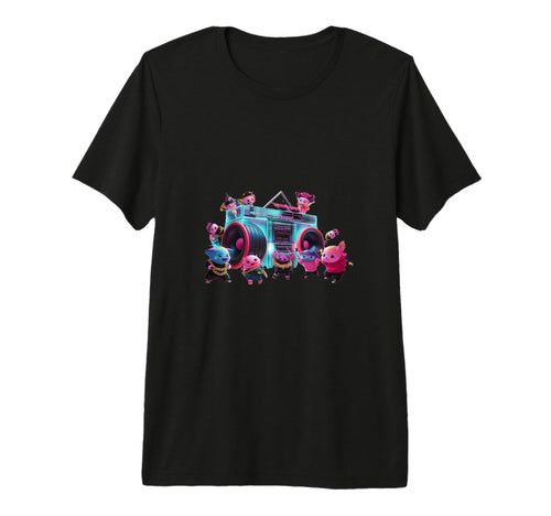 Anime Dance Party Boombox Hiphop Old T-Shirt - Trendy Graphic Unisex - T-Shirt, Sweatshirt, Hoodie
