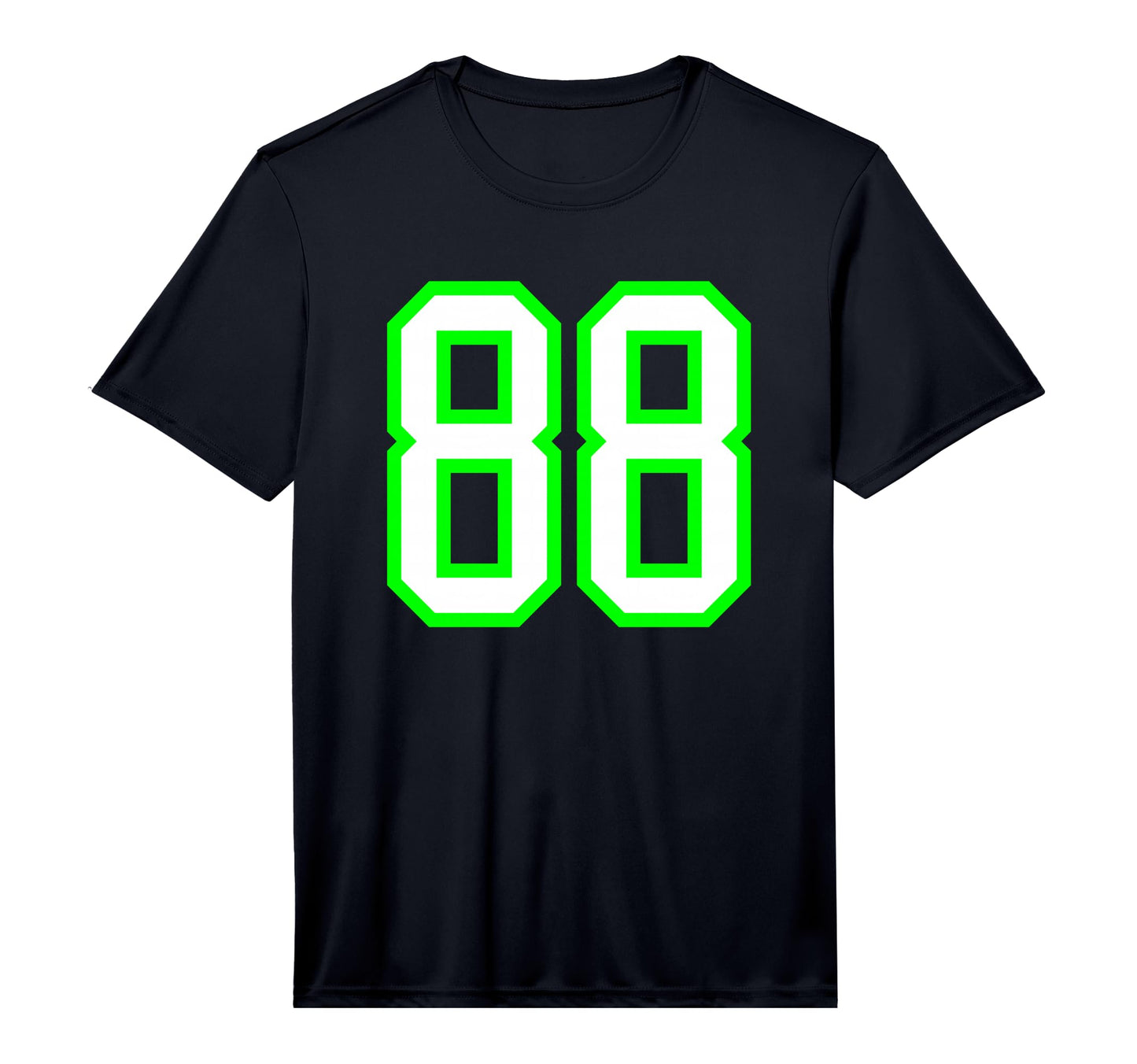 White Lime Sports Team Number 88 T-Shirt - Casual Everyday Wear for Adults - T-Shirt, Sweatshirt, Hoodie