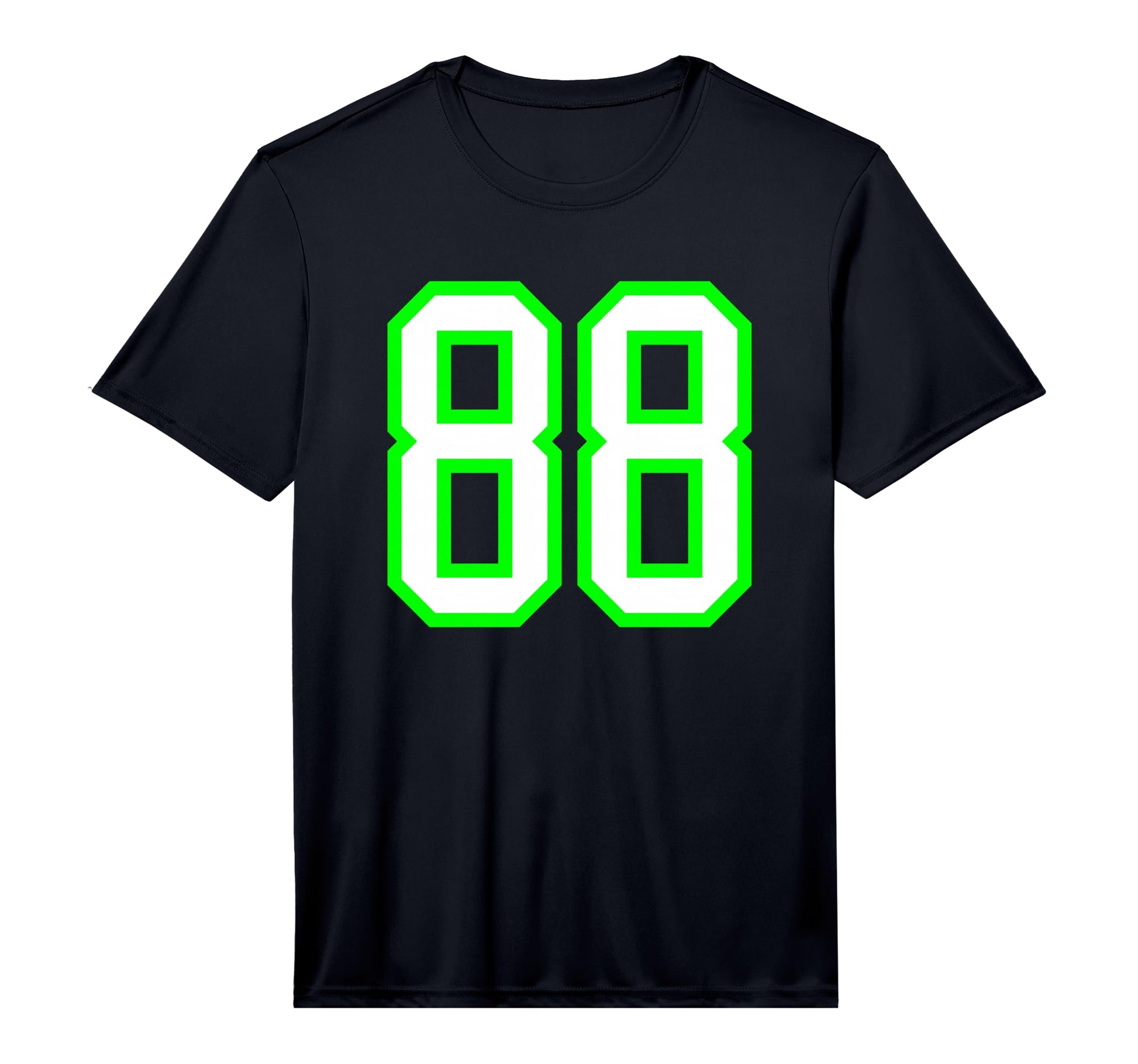 White Lime Sports Team Number 88 T-Shirt - Casual Everyday Wear for Adults - T-Shirt, Sweatshirt, Hoodie