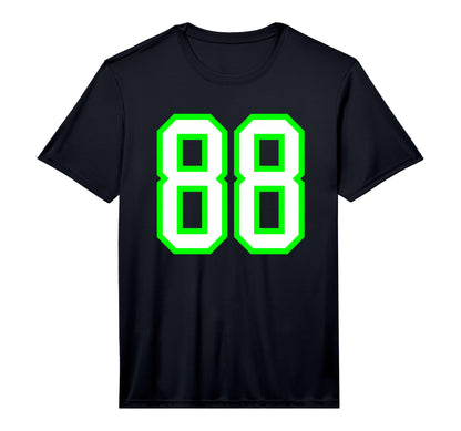White Lime Sports Team Number 88 T-Shirt - Casual Everyday Wear for Adults - T-Shirt, Sweatshirt, Hoodie