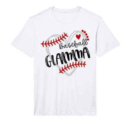 Personalized Baseball Heart Glamma T-Shirt - Unique Graphic Men Women - T-Shirt, Sweatshirt, Hoodie