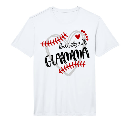 Personalized Baseball Heart Glamma T-Shirt - Unique Graphic Men Women - T-Shirt, Sweatshirt, Hoodie