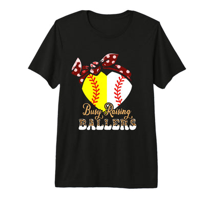 Busy Raising Ballers Grandma Ballers T-Shirt - Unique Graphic Unisex - T-Shirt, Sweatshirt, Hoodie