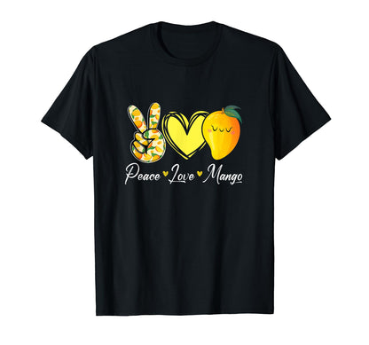 Peace Love Mango Mango Lover Fruit T-Shirt - Aesthetic Graphic for Adults - T-Shirt, Sweatshirt, Hoodie