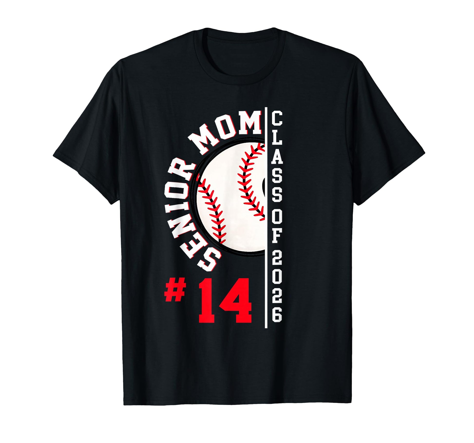 Senior Mom Class 2026 Baseball Player T-Shirt - Graphic Print Unisex - T-Shirt, Sweatshirt, Hoodie