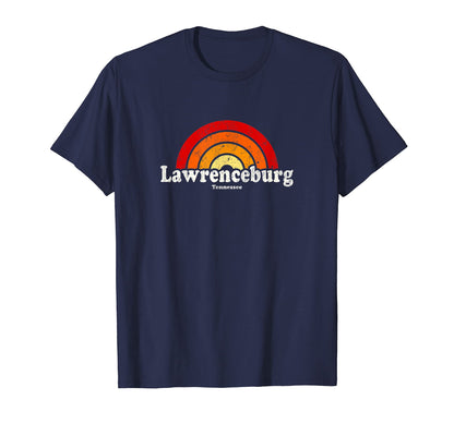 Lawrenceburg Tennessee Tn 70S Rainbow T-Shirt - Trendy Graphic for Adults - T-Shirt, Sweatshirt, Hoodie