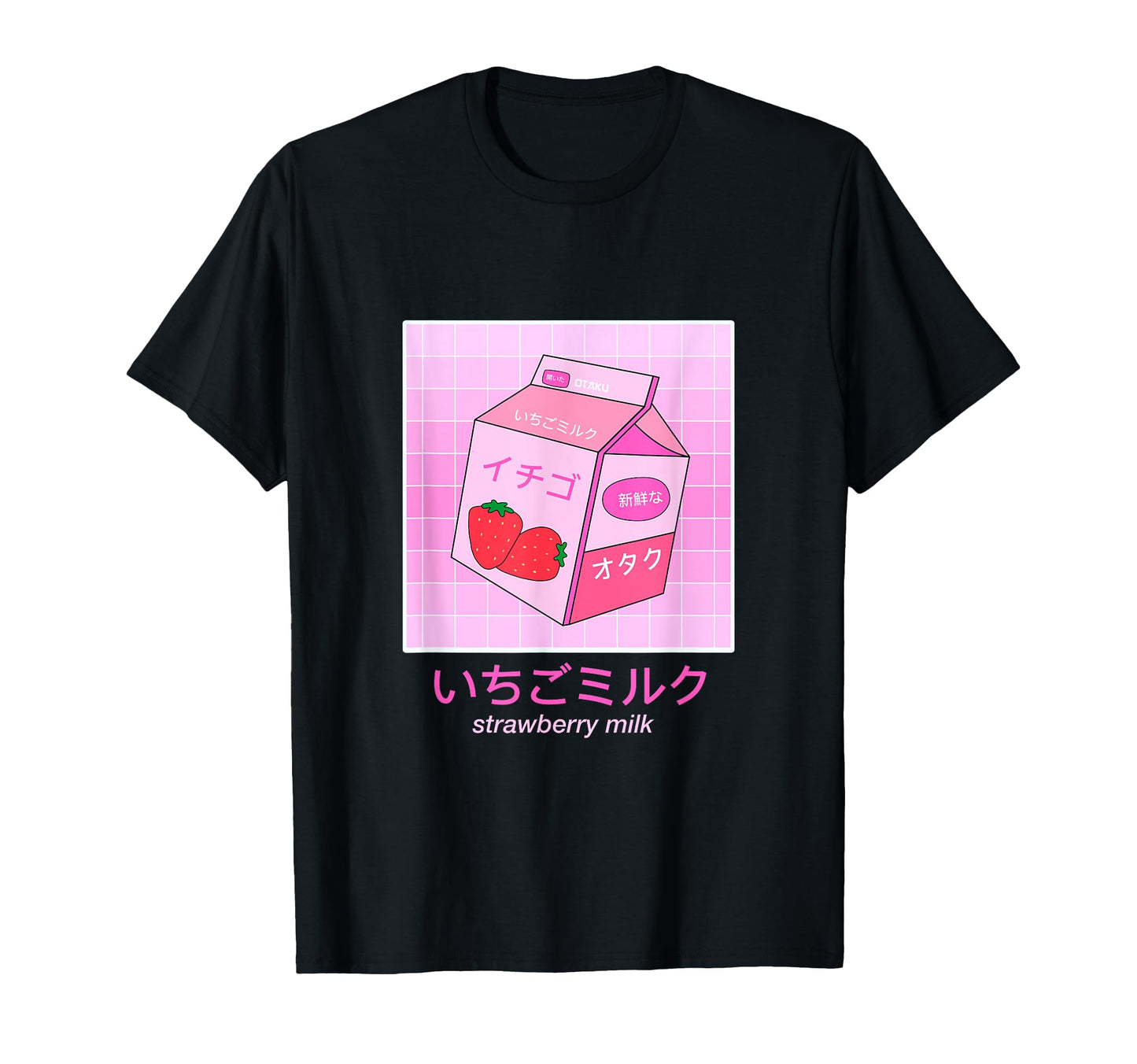 Strawberry Milk Carton 90S Otaku Vaporwave T-Shirt - Graphic Print Unisex - T-Shirt, Sweatshirt, Hoodie