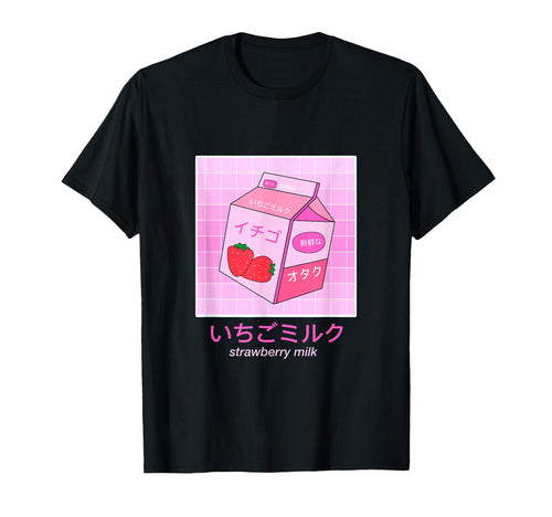 Strawberry Milk Carton 90S Otaku Vaporwave T-Shirt - Graphic Print Unisex - T-Shirt, Sweatshirt, Hoodie