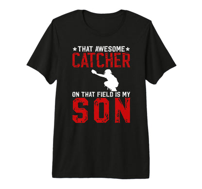 Mens Baseball Catcher Dad Proud T-Shirt - Novelty Apparel Men Women - T-Shirt, Sweatshirt, Hoodie