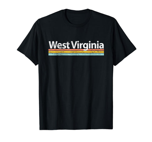 West Virginia Worn Stripes T-Shirt - Aesthetic Graphic for Adults - T-Shirt, Sweatshirt, Hoodie