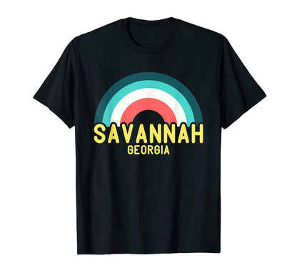 Savannah Georgia Rainbow T-Shirt - Fun Novelty Design for Adults - T-Shirt, Sweatshirt, Hoodie